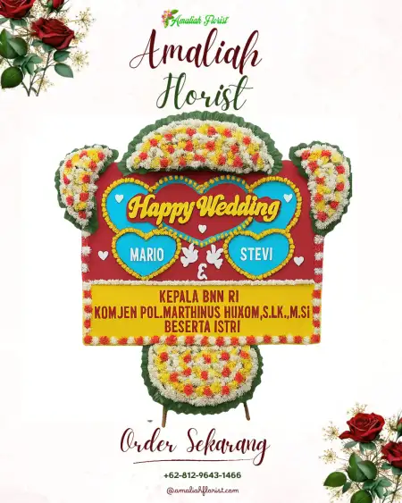 Papan Bunga Pernikahan Bologarang
